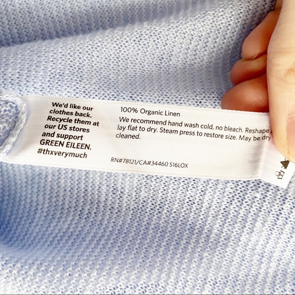 Eileen Fisher Organic Linen Knit Bateau Sweater MD - Picture 5 of 8